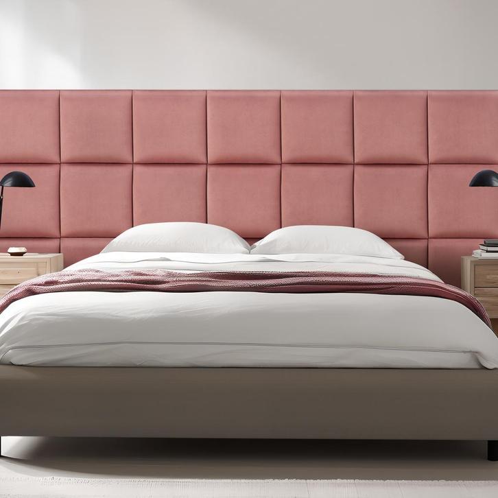 Gestoffeerde wandpanelen Carpino set van 4 fluweel 30x30 cm, Doe-het-zelf en Verbouw, Platen en Panelen, Verzenden