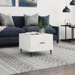 vidaXL Salontafel 50x50x40 cm bewerkt hout wit, Huis en Inrichting, Tafels | Salontafels, 50 tot 100 cm, Verzenden, Nieuw, 50 tot 100 cm