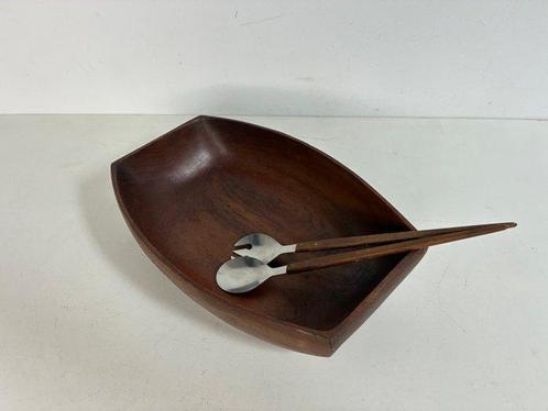 Saladebestek - Hout, Metaal - 1970-1980 - Vintage set, Antiek en Kunst, Kunst | Designobjecten
