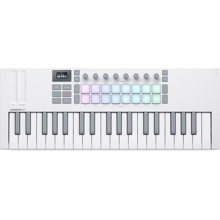 Novation Launchkey Mini 37 MK4 WH Wit 37 Toetsen, Muziek en Instrumenten, Keyboards, Nieuw, Ophalen of Verzenden