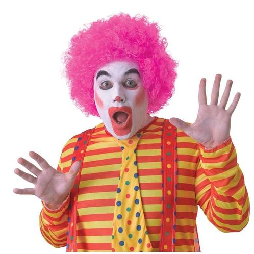 Clown pruik roze voor volwassenen - Pruiken unisex, Hobby en Vrije tijd, Feestartikelen, Verzenden