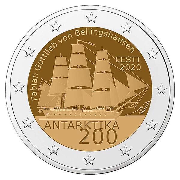 Estland 2 Euro Antarctica 2020, Postzegels en Munten, Munten | Europa | Euromunten, Verzenden