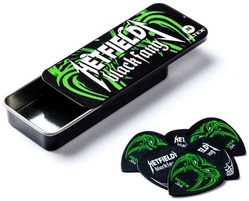 James Hetfield blikje met plectrums 0.94 mm officiële merch, Verzamelen, Muziek, Artiesten en Beroemdheden, Gebruiksvoorwerp, Nieuw