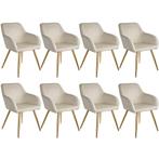 Eetkamerstoel Marilyn fluweellook, gouden poten - creme/goud, Huis en Inrichting, Stoelen, Verzenden, Nieuw