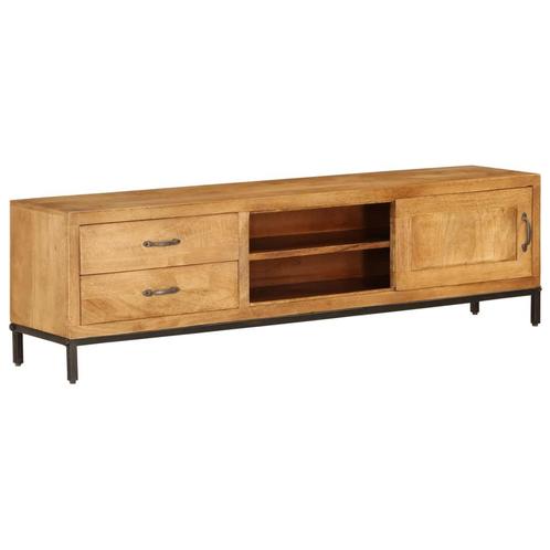 vidaXL Tv-meubel 140x30x40 cm massief mangohout, Huis en Inrichting, Kasten | Televisiemeubels, 25 tot 50 cm, Nieuw, Overige houtsoorten