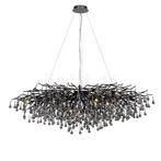 PAUL NEUHAUS Icicle Kroonluchter, zwart - 150 cm, Huis en Inrichting, Lampen | Hanglampen, Verzenden, Nieuw, Glas