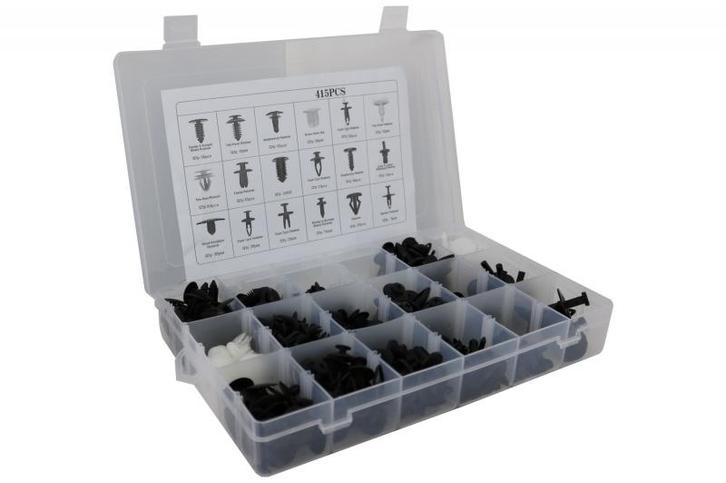 Auto Clips Plastic fasteners Kit 415 pcs, Auto-onderdelen, Carrosserie en Plaatwerk, Ophalen of Verzenden