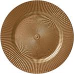 Onderbord Rond Goud Geribbeld 33 cm, Ophalen of Verzenden, Nieuw
