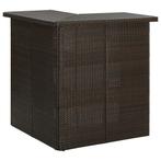 vidaXL Hoekbartafel 100x50x105 cm poly rattan bruin, Verzenden, Nieuw