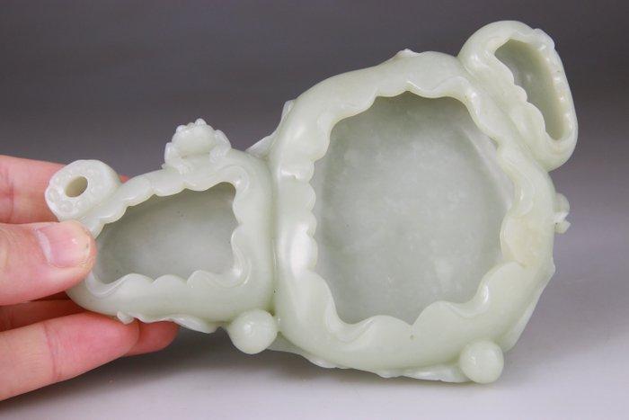 Gesculpteerde Chinese kom - Kwasten spoelen - Bleke, Antiek en Kunst, Antiek | Overige Antiek