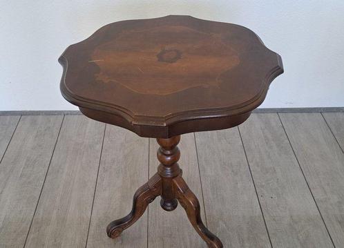 Bijzettafel - Hout - Plantentafeltje met bloem, Antiek en Kunst, Antiek | Overige Antiek