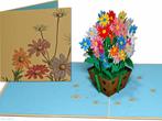 Boeket bloemen Madeliefjes pop-up wenskaart, Verzenden, Nieuw