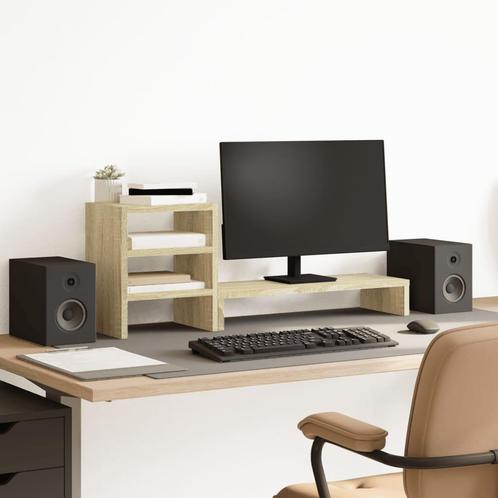 vidaXL Monitorstandaard met bureau-organizer bewerkt hout, Computers en Software, Overige Computers en Software, Nieuw, Verzenden