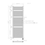 Elektrische Badkamer 1800x600mm radiator Best-Design Wit, Doe-het-zelf en Verbouw, Verwarming en Radiatoren, Ophalen of Verzenden