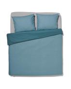 HEMA Dekbedovertrek zacht katoen 200x200/220 stipjes, Verzenden, Nieuw, Blauw