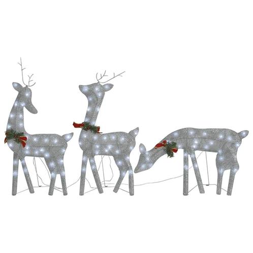 Kerst Rendier Familie - OP=OP! Gaas Wit & Zilver -53%, Diversen, Kerst, Nieuw, Ophalen of Verzenden