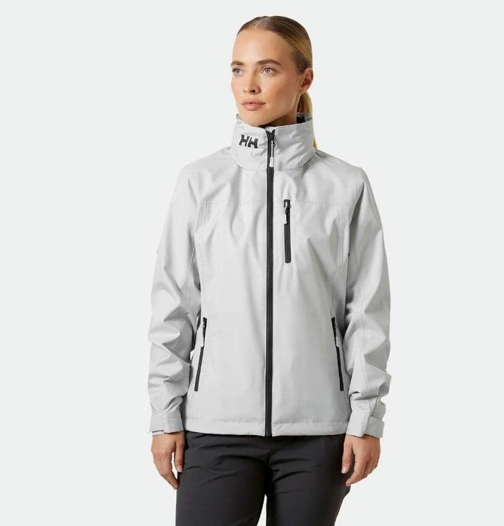 Helly Hansen Crew Hooded Jacket 2.0 | Dames | Grey Fog, Watersport en Boten, Watersportkleding, Nieuw, Ophalen of Verzenden