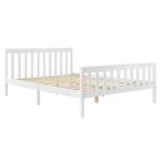 Houten bed Breda met bedbodem 160x200 cm wit, Huis en Inrichting, Slaapkamer | Bedden, Verzenden, Nieuw