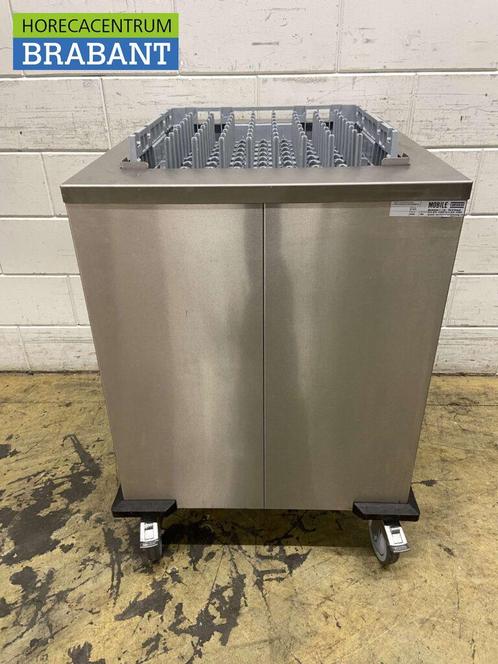 RVS Mobile Waskrattenwagen Waskrattendispenser 50 x 50 cm, Zakelijke goederen, Horeca | Keukenapparatuur, Gebruikt, Ophalen of Verzenden