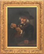 C. Canone (Duitsland, 19e eeuw), Een pijprokende man, Antiek en Kunst, Kunst | Schilderijen | Klassiek