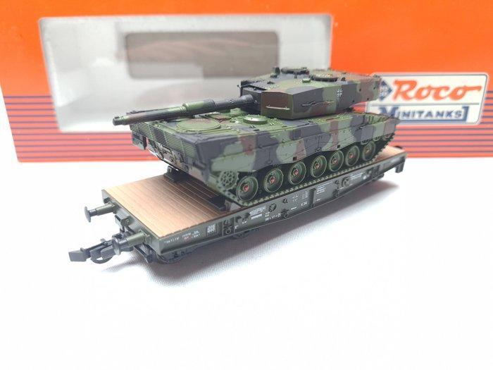 Roco H0 - 802 - Modeltrein goederenwagon (1) - Leopard II op, Hobby en Vrije tijd, Modeltreinen | H0