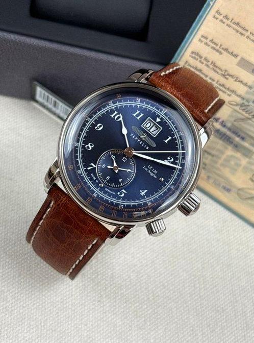 Zeppelin - Dual Time Zone / Date - Los Angeles - Zonder, Sieraden, Tassen en Uiterlijk, Horloges | Heren