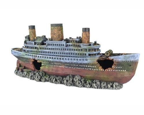 De gezonken Titanic OS-0014 - aquarium decoratie, Dieren en Toebehoren, Vissen | Aquaria en Toebehoren, Sierelement, Nieuw, Ophalen of Verzenden