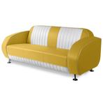 Bel Air Retro Waverly Tweezitter Sofa SF02CBG63 Geel/Wit, Ophalen, Gebruikt