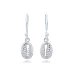 Zilveren kleine cowrie schelp oorhangers, Sieraden, Tassen en Uiterlijk, Oorbellen, Verzenden, Nieuw, Zilver