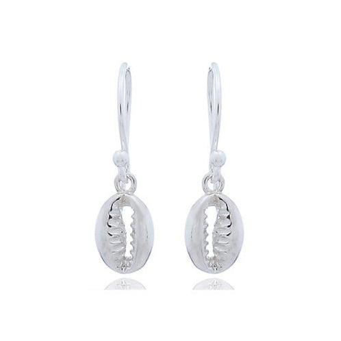 Zilveren kleine cowrie schelp oorhangers, Sieraden, Tassen en Uiterlijk, Oorbellen, Nieuw, Verzenden