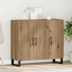 vidaXL Dressoir artisanaal eikenkleurig 90 x 34 x 80 cm, Verzenden, Nieuw, Overige houtsoorten, 50 tot 100 cm
