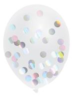 Jep-Party Zilver 30cm 5 Stuks Confetti Ballonnen 442368, Verzenden, Nieuw