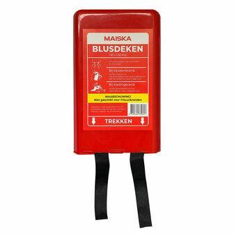 Blusdeken hardcase MAISKA 100x100 cm, Huis en Inrichting, Brandblussers en Brandkasten, Verzenden