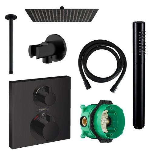 Hansgrohe Ecostat Regendoucheset Inbouw Plafonduitloop met, Doe-het-zelf en Verbouw, Sanitair, Kraan, Nieuw, Ophalen of Verzenden