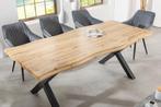 Industriële eettafel WILD 200cm Bruin Wild eiken design, Huis en Inrichting, Tafels | Eettafels, Ophalen of Verzenden, Nieuw