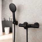 Bad kraan zwart thermostatisch met 3 standen handdouche, Doe-het-zelf en Verbouw, Sanitair, Verzenden, Nieuw, Kraan