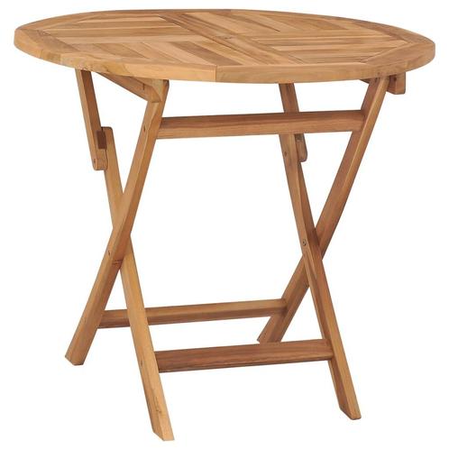 vidaXL Tuintafel inklapbaar 85x76 cm massief teakhout, Tuin en Terras, Tuintafels, Nieuw, Hout, Verzenden