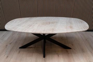 Deens Ovale Eettafel van Taj Mahal Kwartsiet 195x94 Sale beschikbaar voor biedingen