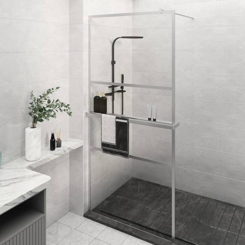 vidaXL Inloopdouchewand met schap 80x195 cm ESG-glas, Doe-het-zelf en Verbouw, Sanitair, Nieuw, Verzenden