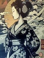 Tushikuni (1973) - Japan Shadows / Electro Geisha A, Antiek en Kunst, Kunst | Schilderijen | Modern