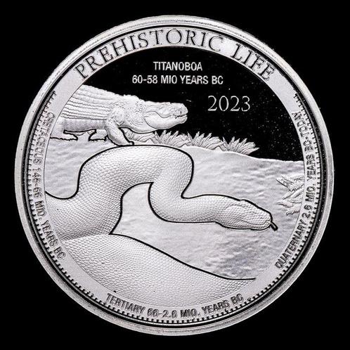 Congo. 20 Francs 2023 Prehistoric Life - Titanoboa, 1 Oz, Postzegels en Munten, Munten | Europa | Niet-Euromunten
