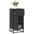 vidaXL Dressoir 35,5x35x76 cm bewerkt hout en metaal zwart, Huis en Inrichting, Kasten | Dressoirs, Verzenden, Nieuw, Overige houtsoorten