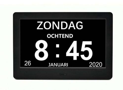 FEDEC Digitale Dementieklok XL Beeldscherm met, Huis en Inrichting, Woonaccessoires | Klokken, Nieuw, Verzenden