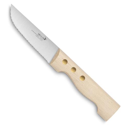 Déglon Steakmes - Micro-karteling - Beukenhout Handvat -..., Huis en Inrichting, Keuken | Bestek, Nieuw, Ophalen of Verzenden