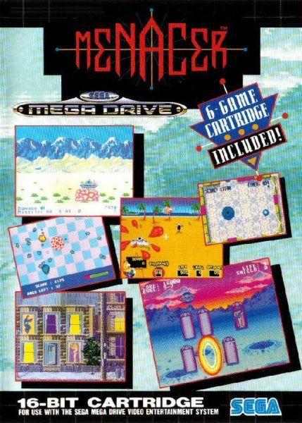 Menacer 6-Game Cartridge-Standaard (Sega Mega Drive), Spelcomputers en Games, Games | Sega, Zo goed als nieuw, Ophalen of Verzenden