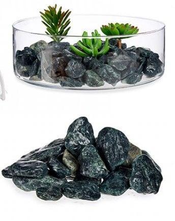 Natuurstenen Kiezel Donkergrijs 1,5 cm Emmer 2 kg, Hobby en Vrije tijd, Knutselen, Nieuw, Ophalen of Verzenden