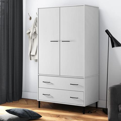 vidaXL Kledingkast met metalen poten OSLO 90x55x172,5 cm, Huis en Inrichting, Kasten | Kledingkasten, Nieuw, Verzenden