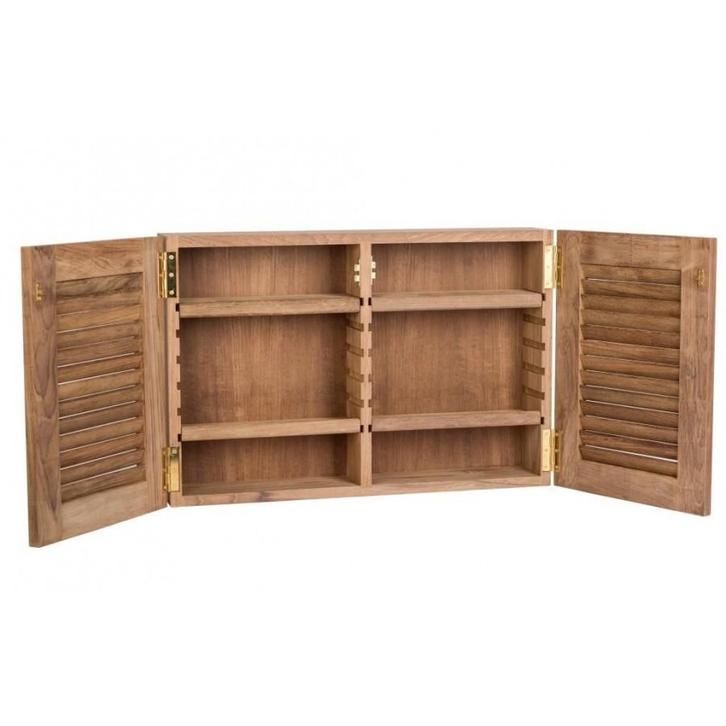 Kast Teak met 2 Louvredeurtjes, Watersport en Boten, Bootonderdelen, Nieuw, Zeilboot of Motorboot, Ophalen of Verzenden