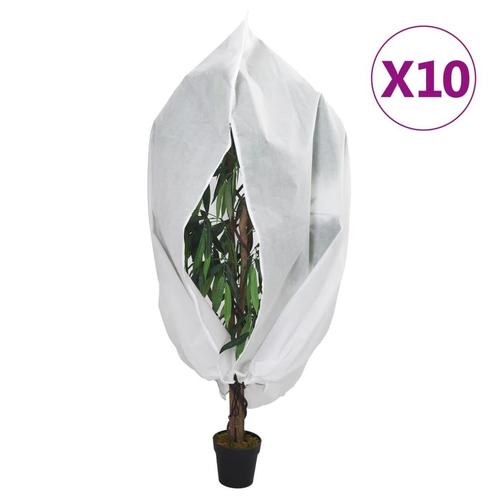 vidaXL Plantenhoezen met ritssluiting 10 st 70 g/m² 1x1,55 m, Tuin en Terras, Overige Tuin en Terras, Nieuw, Verzenden