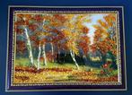 Barnsteen - Unique Amber picture Wall decoration - Home, Verzamelen, Mineralen en Fossielen